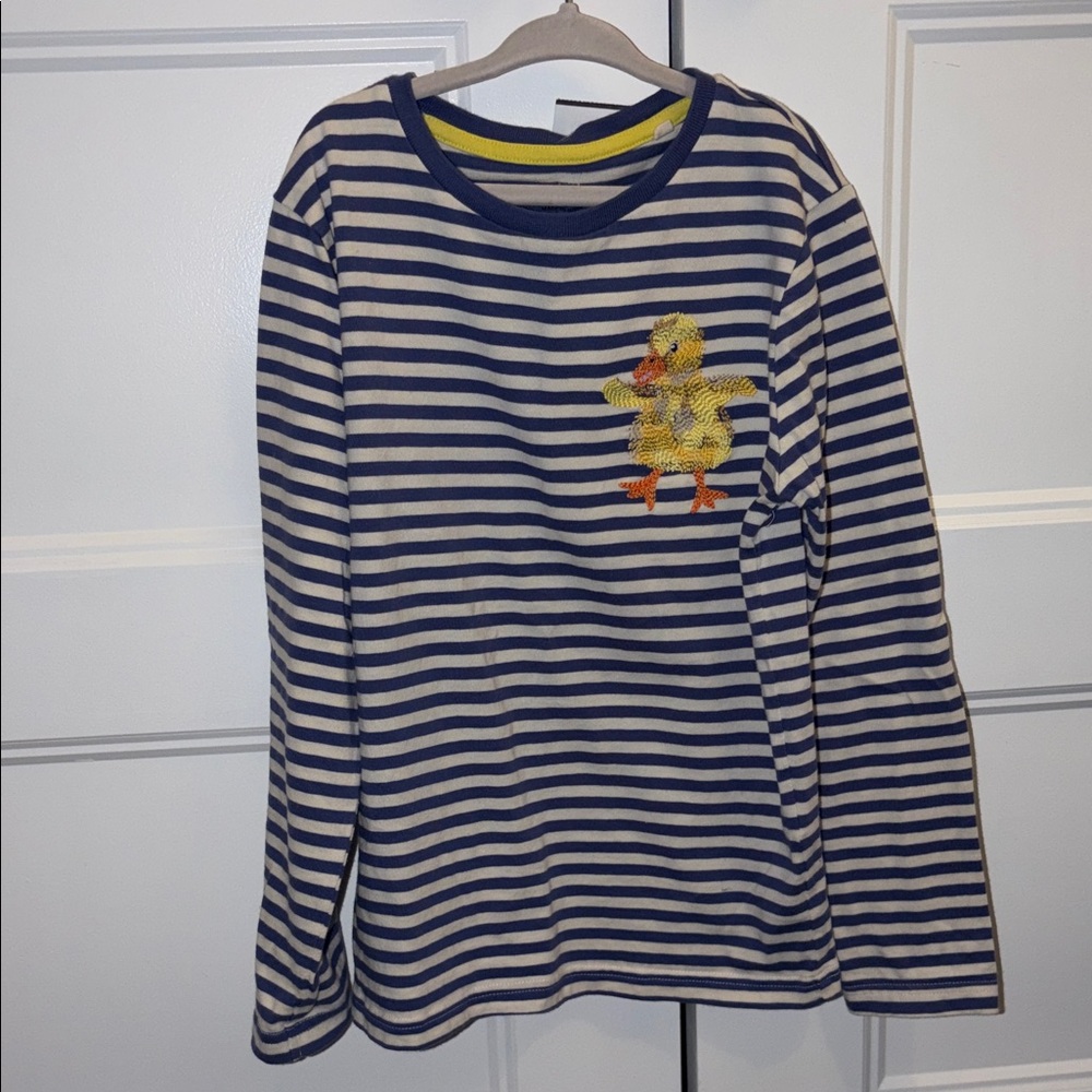 *SALE* ⚡️Mini Boden Navy and White Striped Shirt with Duck Embroidery